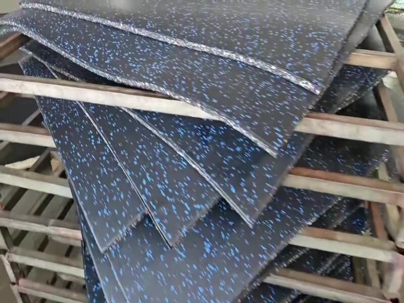 rubber floor transition strip at a doorway